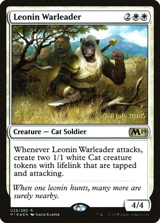 Leonin Warleader [Core Set 2019 Promos] | The Time Vault CA