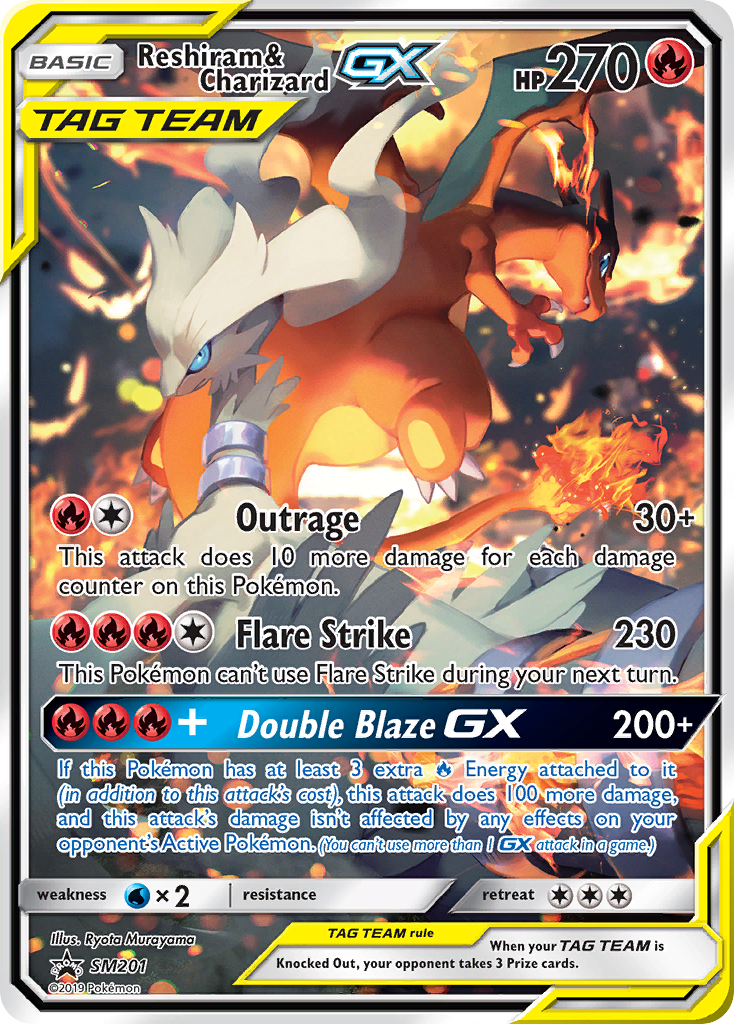 Reshiram & Charizard GX (SM201) [Sun & Moon: Black Star Promos] | The Time Vault CA