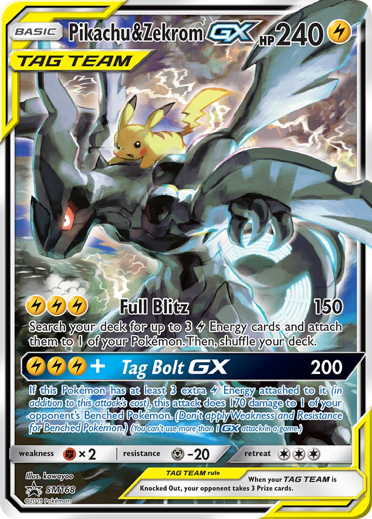 Pikachu & Zekrom GX (SM168) [Sun & Moon: Black Star Promos] | The Time Vault CA