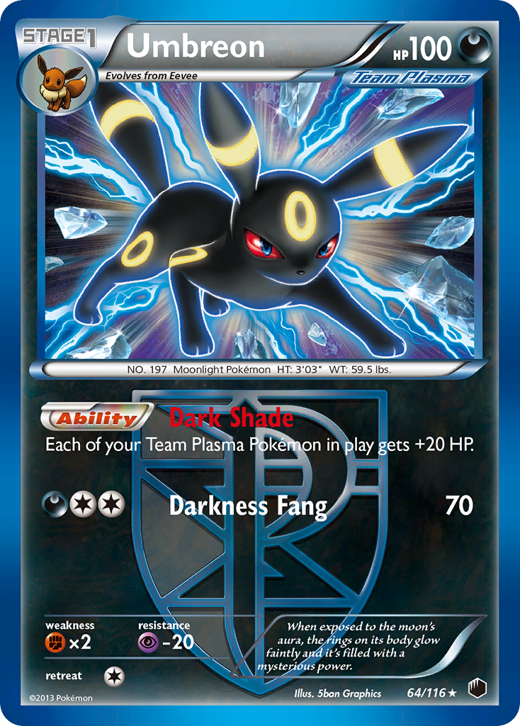 Umbreon (64/116) [Black & White: Plasma Freeze] | The Time Vault CA