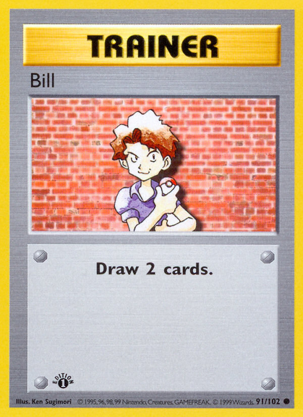Bill (91/102) (Shadowless) [Base Set 1st Edition] | The Time Vault CA