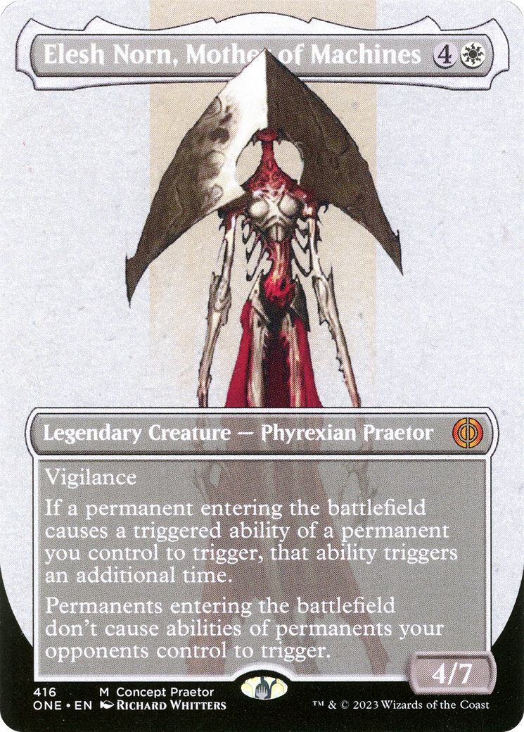 Elesh Norn, Mother of Machines (Borderless Concept Praetors) [Phyrexia: All Will Be One] | The Time Vault CA