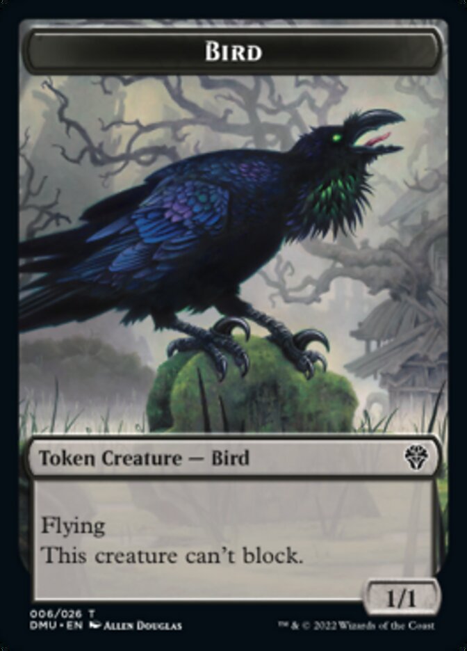 Phyrexian // Bird (006) Double-sided Token [Dominaria United Tokens] | The Time Vault CA