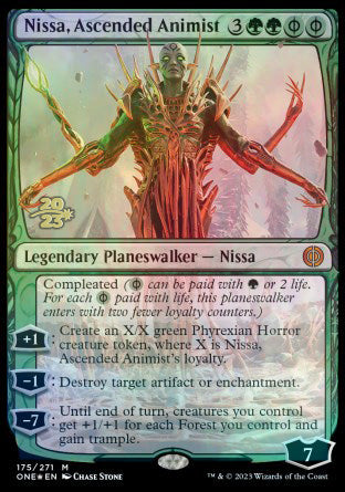 Nissa, Ascended Animist [Phyrexia: All Will Be One Prerelease Promos] | The Time Vault CA