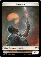 Copy (54) // Human Soldier Double-Sided Token [Commander Masters Tokens] | The Time Vault CA