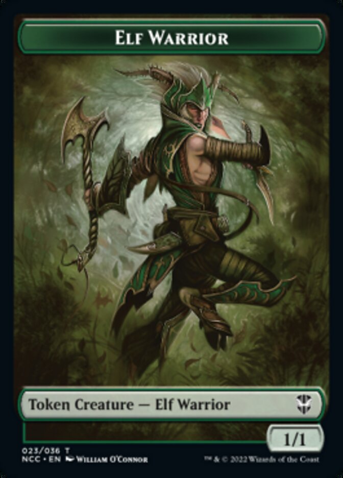 Elf Warrior // Wurm Double-sided Token [Streets of New Capenna Commander Tokens] | The Time Vault CA