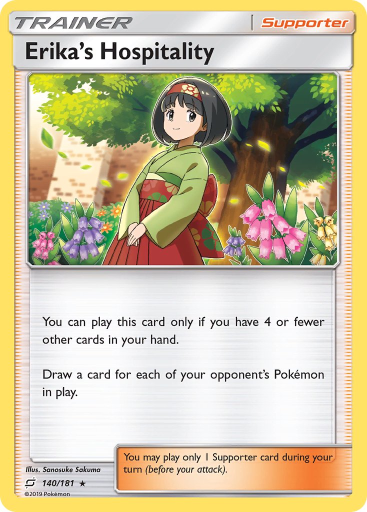 Erika's Hospitality (140/181) (Theme Deck Exclusive) [Sun & Moon: Team Up] | The Time Vault CA
