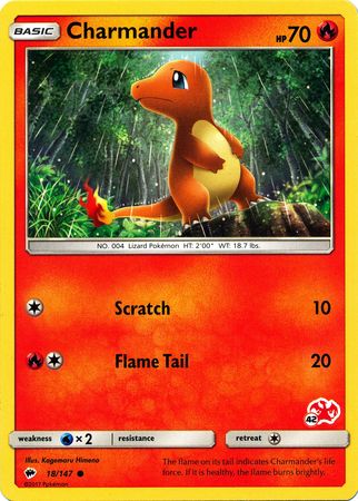 Charmander (18/147) (Charizard Stamp #42) [Battle Academy 2020] | The Time Vault CA