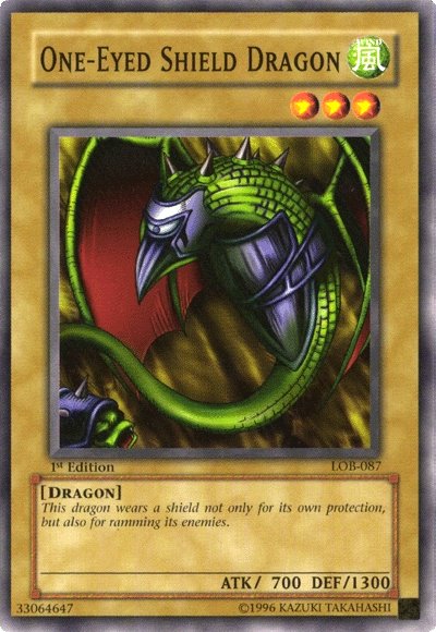 One-Eyed Shield Dragon [LOB-087] Common | The Time Vault CA