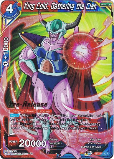 King Cold, Gathering the Clan (BT14-150) [Cross Spirits Prerelease Promos] | The Time Vault CA