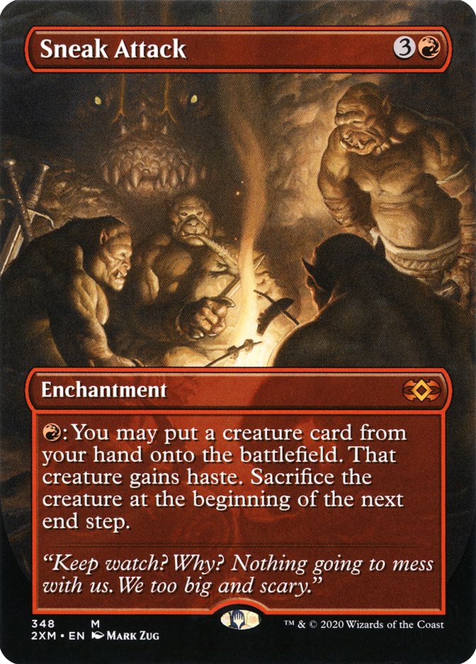 Sneak Attack (Borderless) [Double Masters] | The Time Vault CA