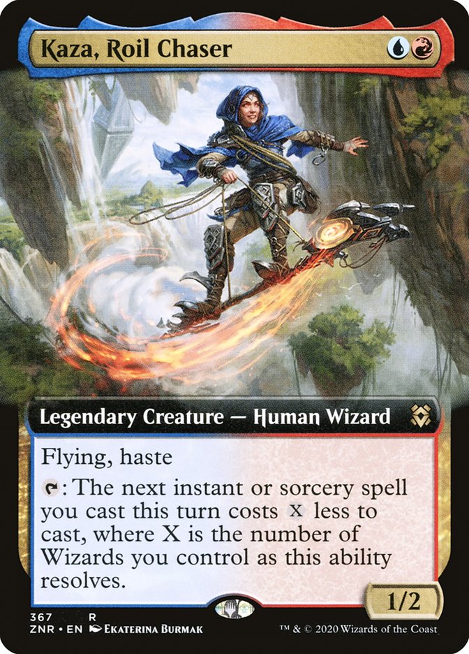 Kaza, Roil Chaser (Extended Art) [Zendikar Rising] | The Time Vault CA