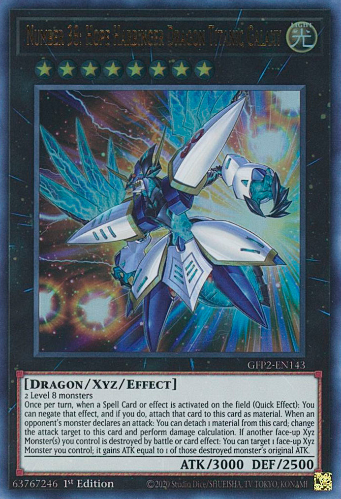 Number 38: Hope Harbinger Dragon Titanic Galaxy [GFP2-EN143] Ultra Rare | The Time Vault CA