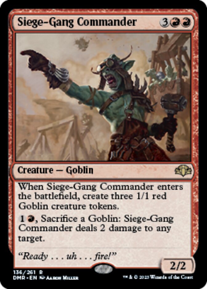 Siege-Gang Commander [Dominaria Remastered] | The Time Vault CA