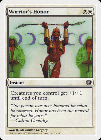 Warrior's Honor [Ninth Edition] | The Time Vault CA