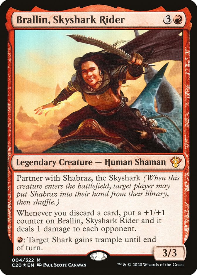 Brallin, Skyshark Rider [Commander 2020] | The Time Vault CA