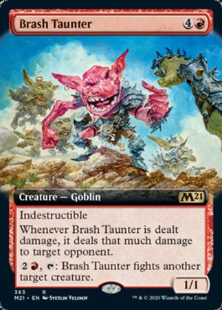 Brash Taunter (Extended Art) [Core Set 2021] | The Time Vault CA