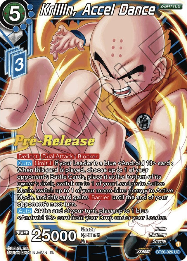 Krillin, Accel Dance (BT20-026) [Power Absorbed Prerelease Promos] | The Time Vault CA