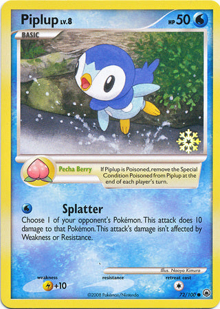 Piplup (72/100) [Countdown Calendar Promos] | The Time Vault CA