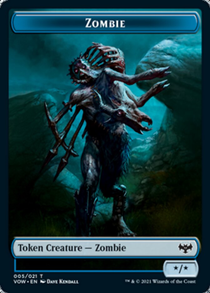 Zombie Token (005) [Innistrad: Crimson Vow Tokens] | The Time Vault CA