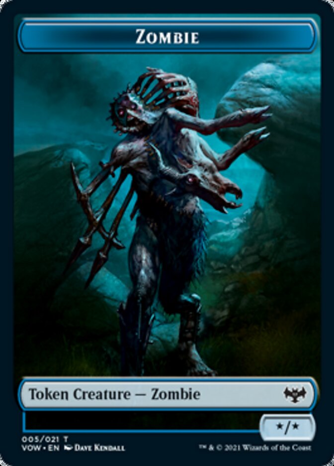 Blood // Zombie (005) Double-sided Token [Innistrad: Crimson Vow Tokens] | The Time Vault CA