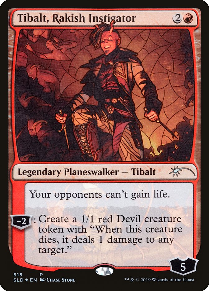 Tibalt, Rakish Instigator (Stained Glass) [Secret Lair Drop Promos] | The Time Vault CA