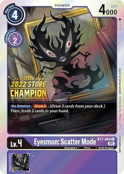 Eyesmon: Scatter Mode [BT7-069] (2022 Store Champion) [Next Adventure Promos] | The Time Vault CA