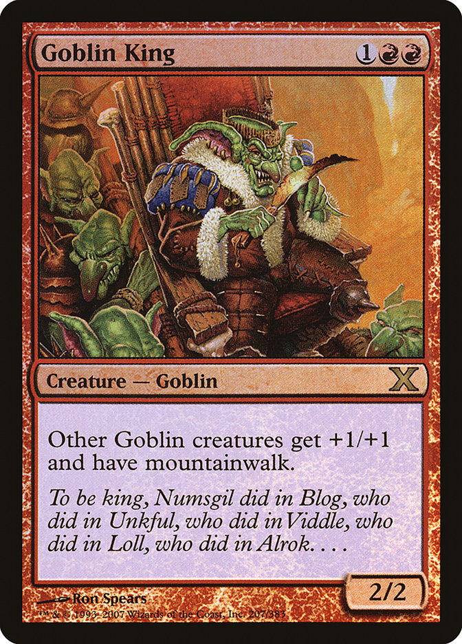 Goblin King (Premium Foil) [Tenth Edition] | The Time Vault CA