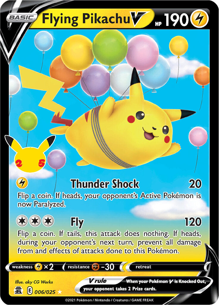 Flying Pikachu V (006/025) [Celebrations: 25th Anniversary] | The Time Vault CA