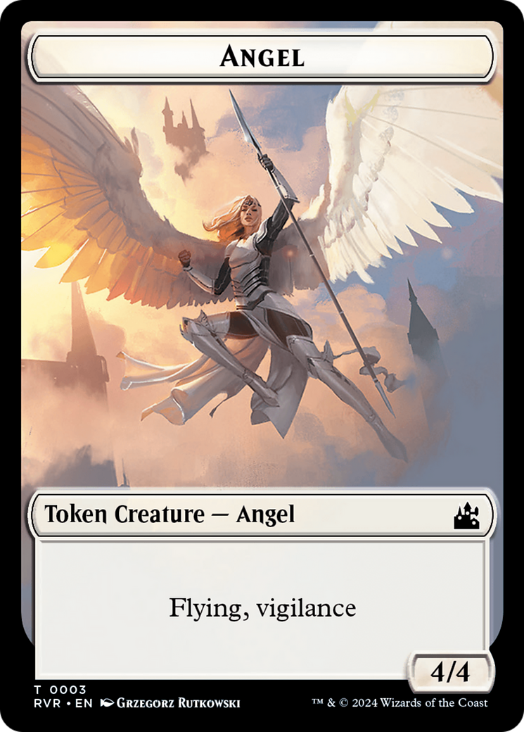 Angel Token (0003) [Ravnica Remastered Tokens] | The Time Vault CA