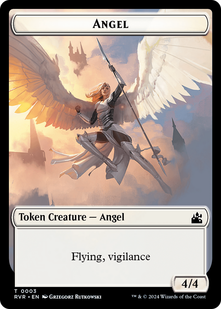 Bird // Angel (0003) Double-Sided Token [Ravnica Remastered Tokens] | The Time Vault CA