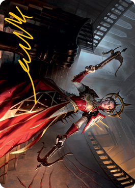 Bloodthirsty Adversary Art Card (Gold-Stamped Signature) [Innistrad: Midnight Hunt Art Series] | The Time Vault CA