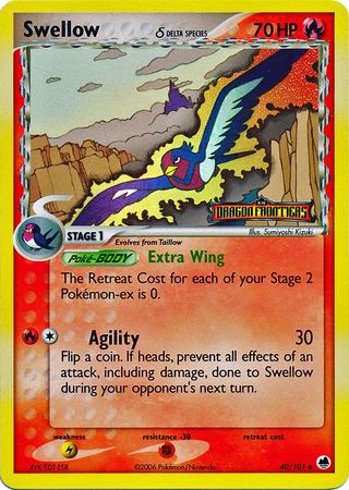 Swellow (40/101) (Delta Species) (Stamped) [EX: Dragon Frontiers] | The Time Vault CA