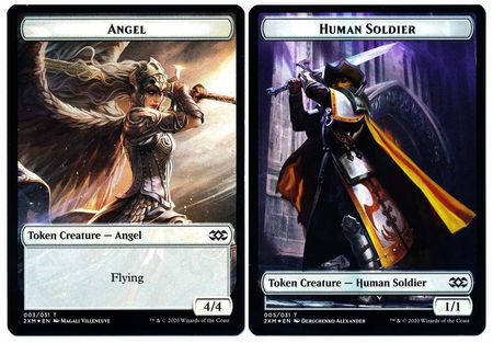 Angel // Human Soldier Double-sided Token [Double Masters Tokens] | The Time Vault CA