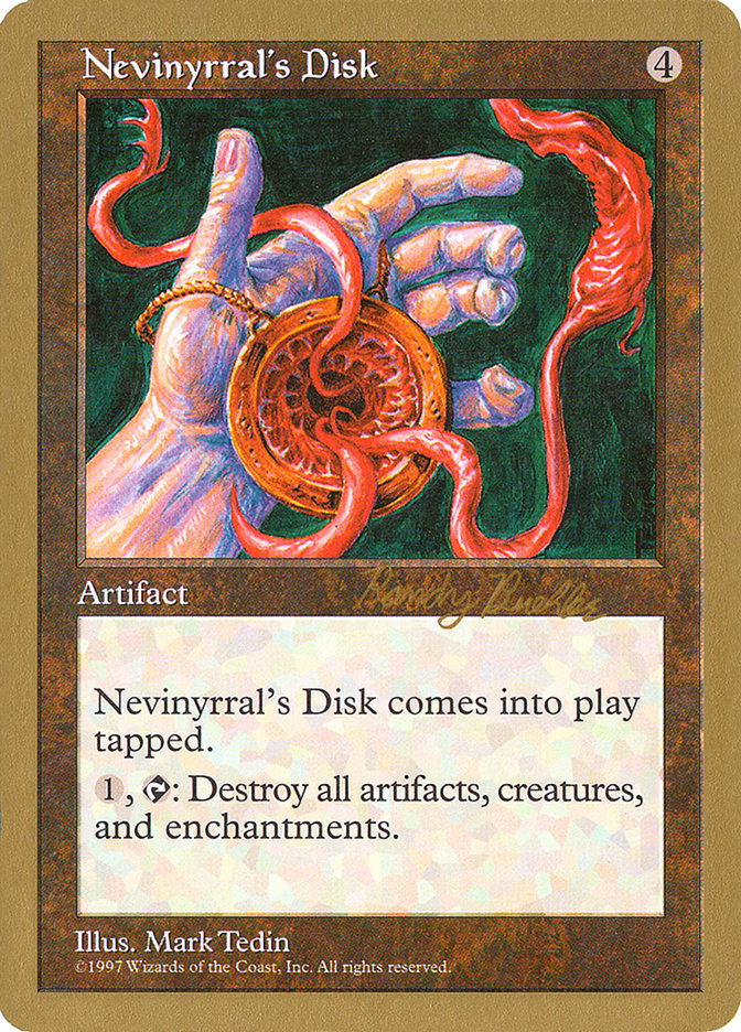 Nevinyrral's Disk (Randy Buehler) [World Championship Decks 1998] | The Time Vault CA