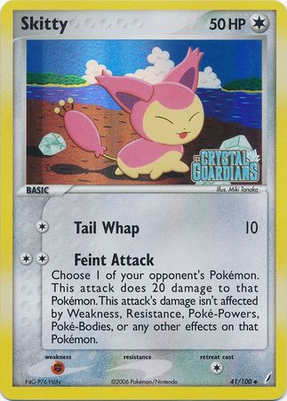 Skitty (41/100) (Stamped) [EX: Crystal Guardians] | The Time Vault CA