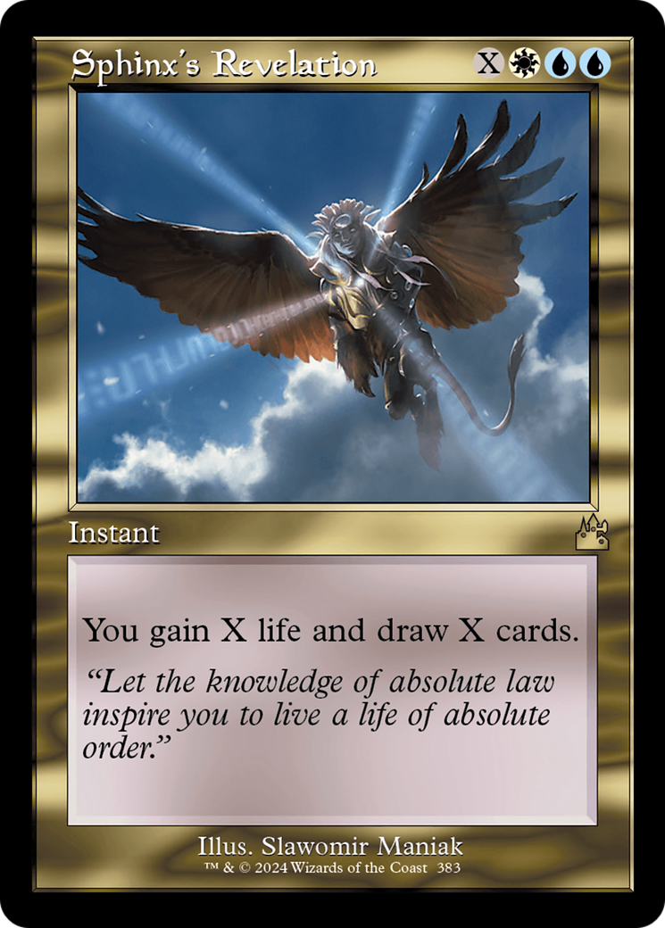 Sphinx's Revelation (Retro Frame) [Ravnica Remastered] | The Time Vault CA