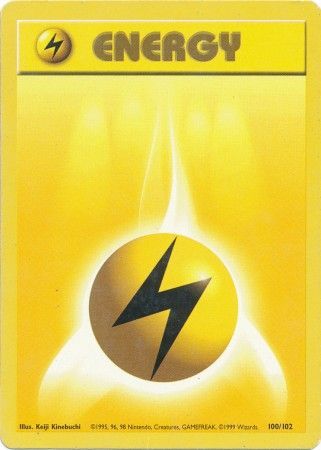 Lightning Energy (100/102) [Base Set Unlimited] | The Time Vault CA