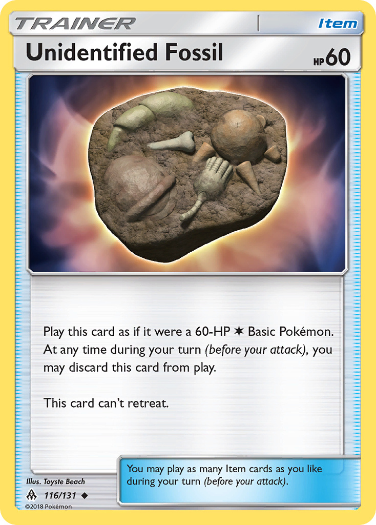 Unidentified Fossil (116/131) [Sun & Moon: Forbidden Light] | The Time Vault CA