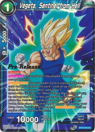 Vegeta, Sentinel from Hell (BT12-035) [Vicious Rejuvenation Prerelease Promos] | The Time Vault CA