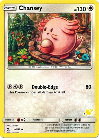 Chansey (46/68) (Pikachu Stamp #5) [Battle Academy 2020] | The Time Vault CA