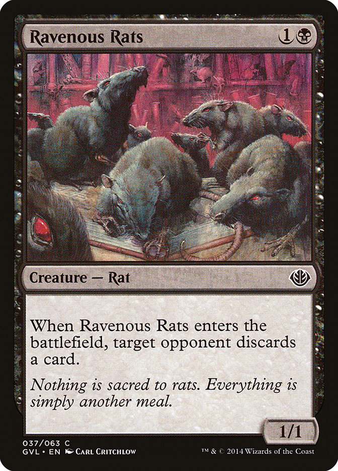 Ravenous Rats (Garruk vs. Liliana) [Duel Decks Anthology] | The Time Vault CA