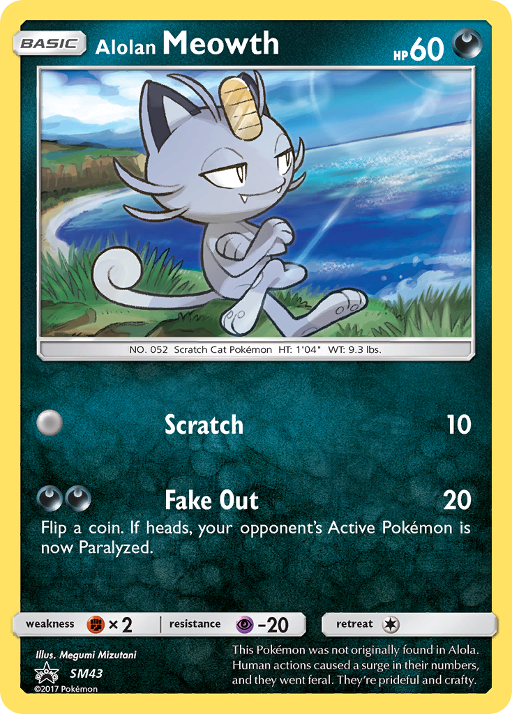 Alolan Meowth (SM43) [Sun & Moon: Black Star Promos] | The Time Vault CA