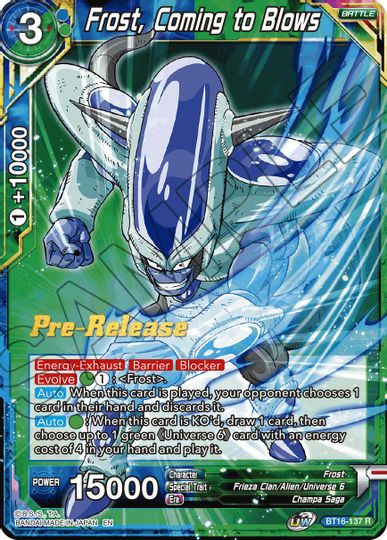 Frost, Coming to Blows (BT16-137) [Realm of the Gods Prerelease Promos] | The Time Vault CA