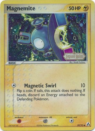 Magnemite (59/92) (Stamped) [EX: Legend Maker] | The Time Vault CA