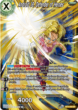 Android 18, Defender of Heroes (BT14-093) [Cross Spirits] | The Time Vault CA