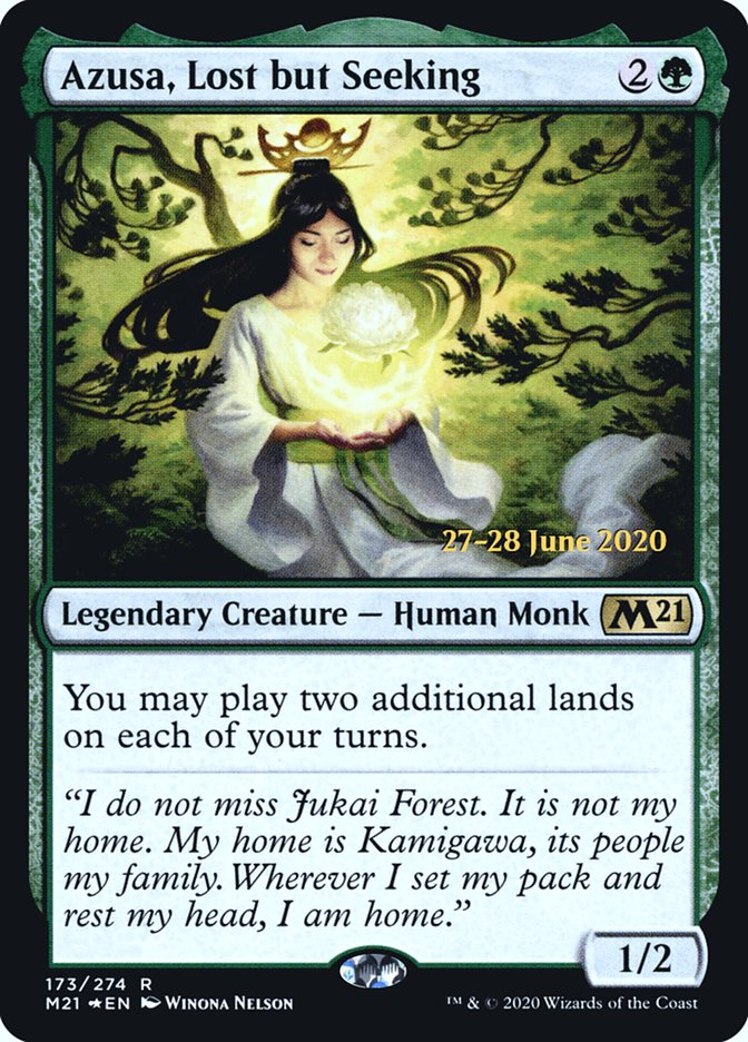 Azusa, Lost but Seeking  [Core Set 2021 Prerelease Promos] | The Time Vault CA