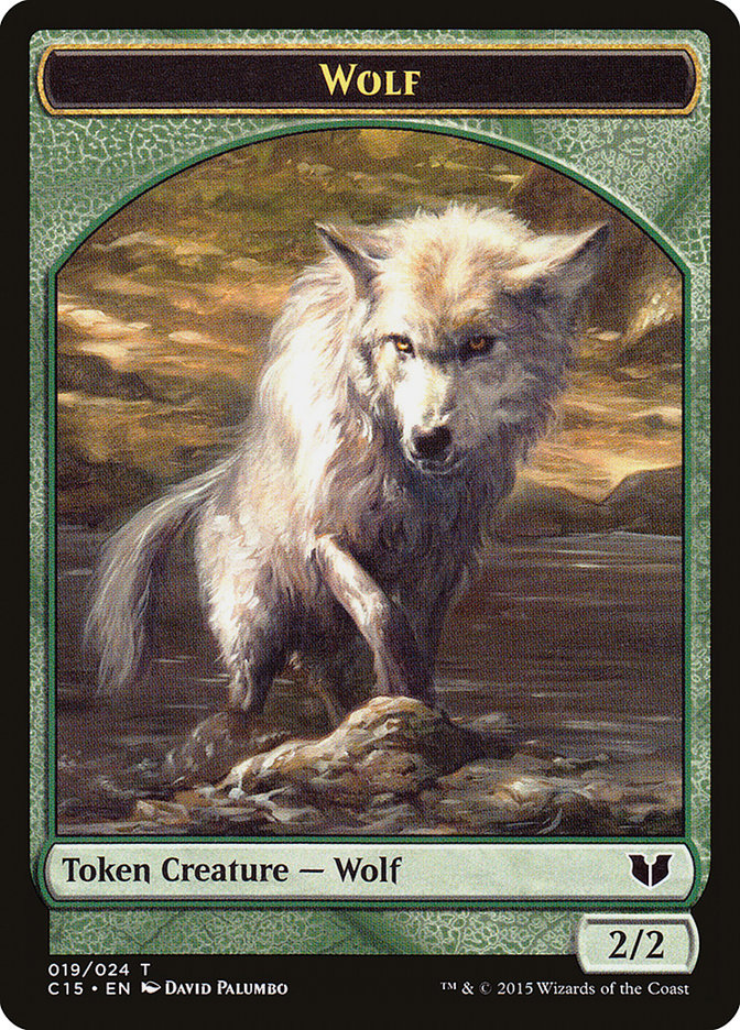 Wolf // Zombie Double-Sided Token [Commander 2015 Tokens] | The Time Vault CA
