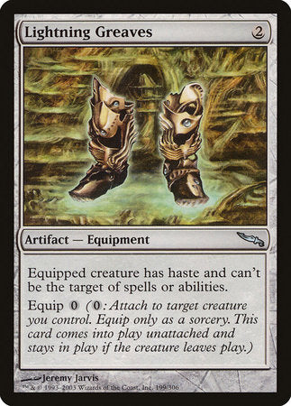 Lightning Greaves [Mirrodin] | The Time Vault CA