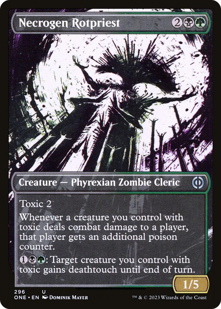 Necrogen Rotpriest (Borderless Ichor) [Phyrexia: All Will Be One] | The Time Vault CA